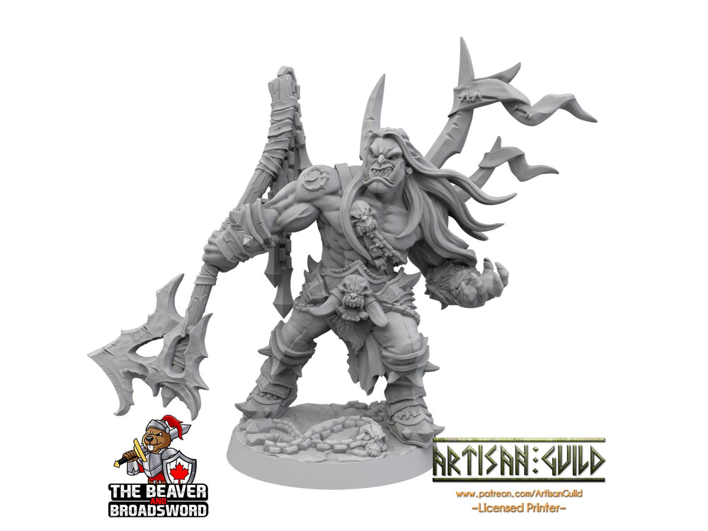 Chef de guerre orc barbare pour D&D - Artisan Guild | Barbare | Guerrier | Combattant | Gobelinoïde, Pathfinder, JdR, Monstre de jeu de guerre