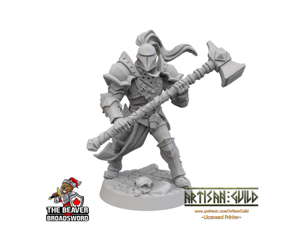 Maul Weilding Male Fighter dnd Mini - Artisan Guild | Barbarian | Knight | Cleric | Paladin, Pathfinder, TTRPG, Wargaming, Warrior, Human