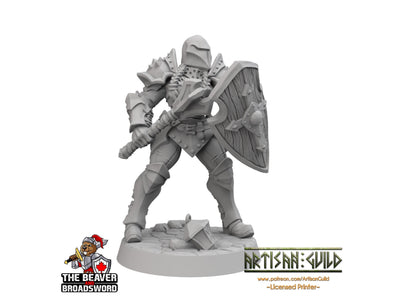 Figurine de guerrière humaine lourdement blindée pour D&D - Artisan Guild | Barbare | Chevalier | Prêtre | Paladin, Pathfinder, TTRPG, Jeux de guerre, Guerrier
