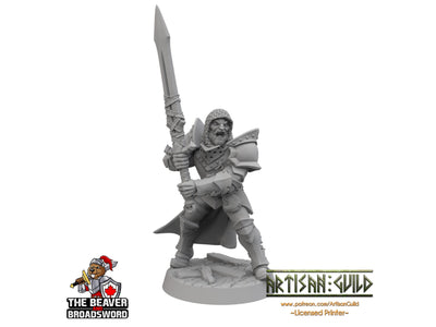 Figurine d'Humain Guerrier pour JdR avec Épée Longue - Artisan Guild | Barbare | Chevalier | Clerc | Paladin, Pathfinder, JdR sur table, Jeux de guerre, Guerrier