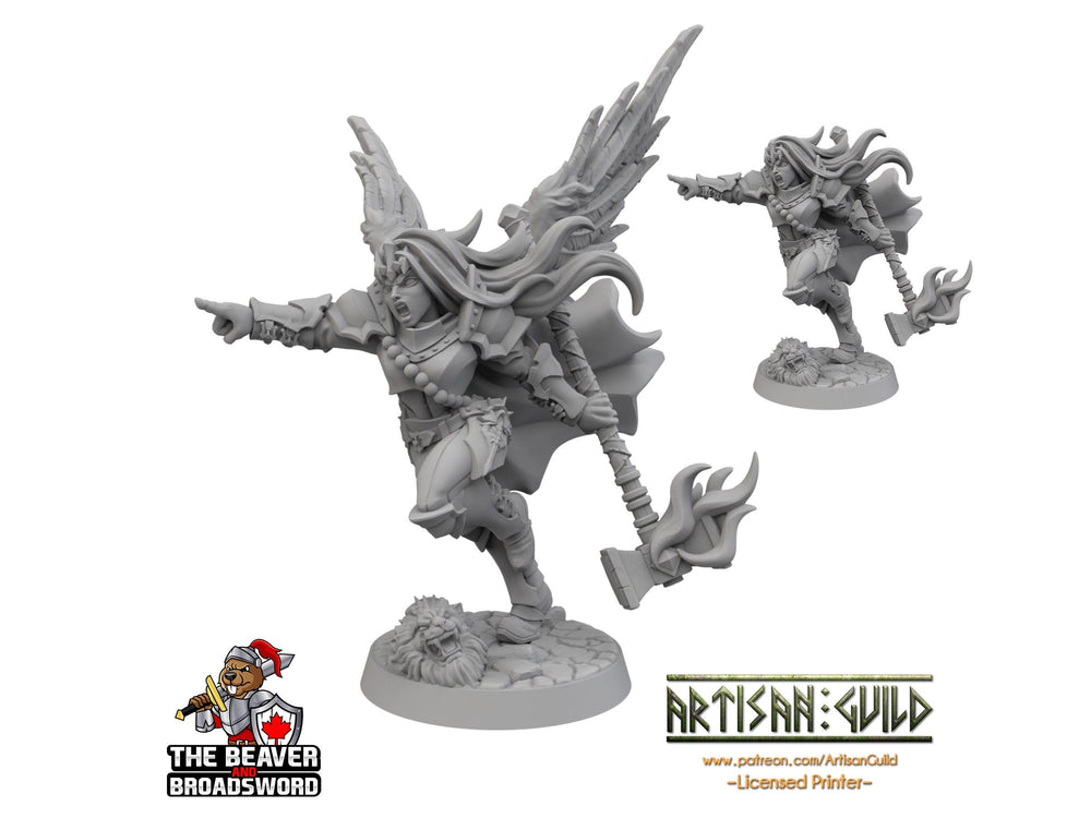 Figurine de combattante humaine ascendante pour Donjons & Dragons - Artisan Guild | Aasimar | Ange | Chevalier | Prêtre, Paladin, Pathfinder, JdR, Jeux de guerre, Guerrière,