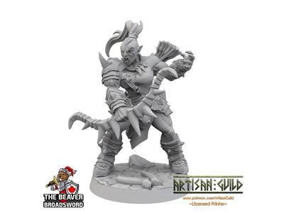 Orce des bois féminine - Artisan Guild | Barbare | Guerrière | Combattante | Gobelinoïde, Pathfinder, TTRPG, Monstre de jeu de guerre
