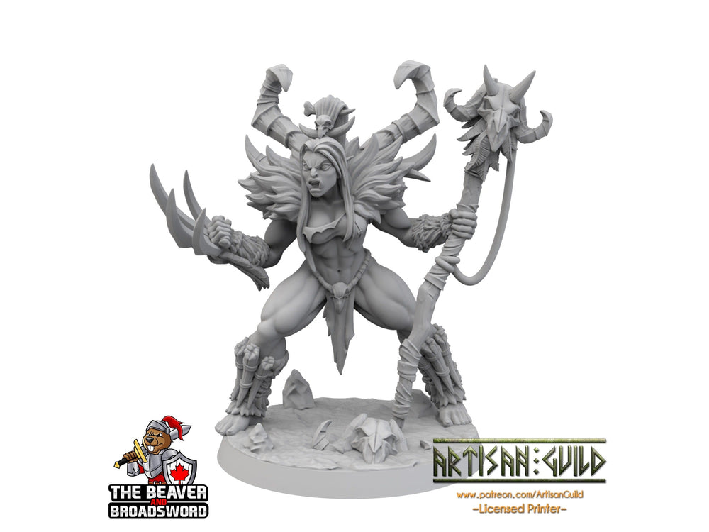 Druidesse orc pour femme - Artisan Guild | Barbare | Chaman | Sorcier | Gobelinoïde, Pathfinder, TTRPG, Monstre de jeu de guerre Sorcier