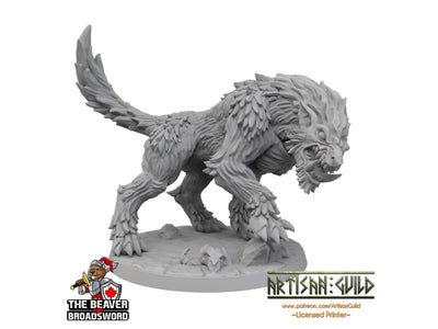 Grand worg dnd mini - Artisan Guild | Loup | Warg | Bête | Chien | Pathfinder | Compagnon | TTRPG, Jeux de guerre, Monstre | Animal | Énorme, Arctique