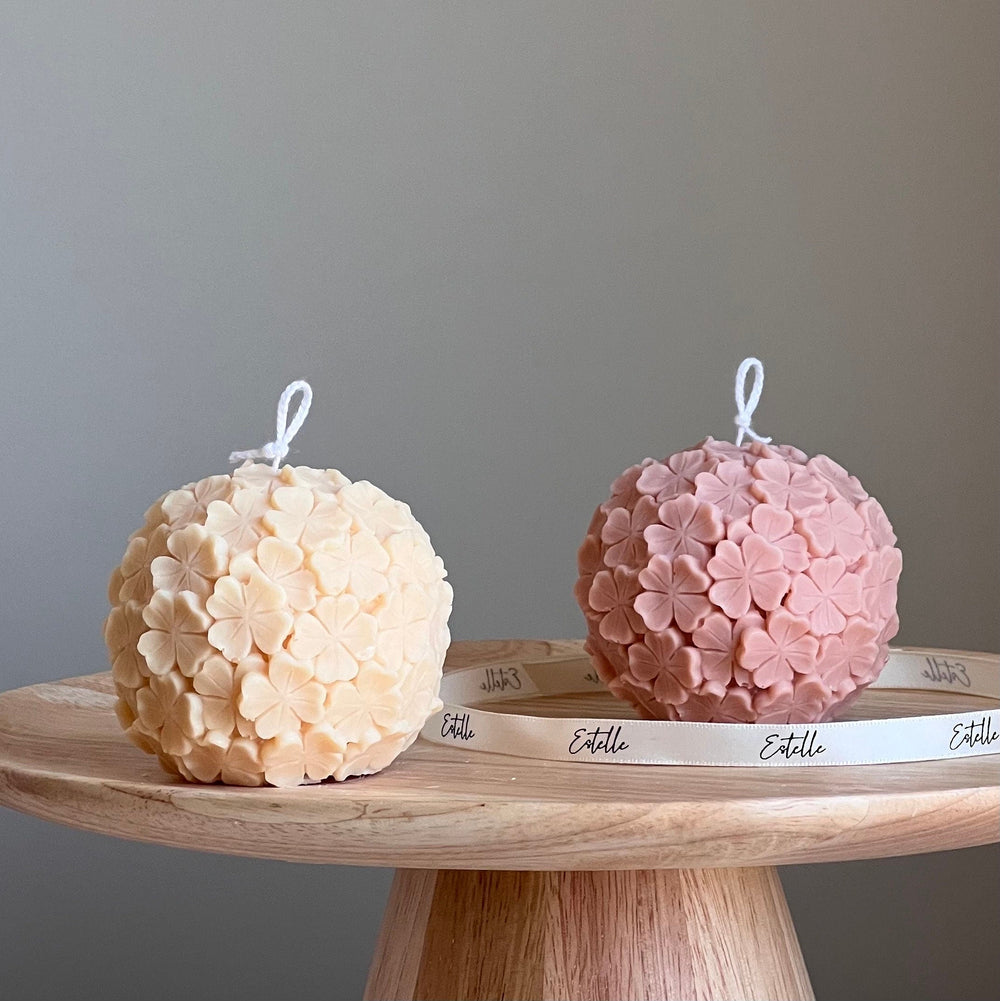 Bougie en cire de soja Clover Ball : Bougie décorative faite main