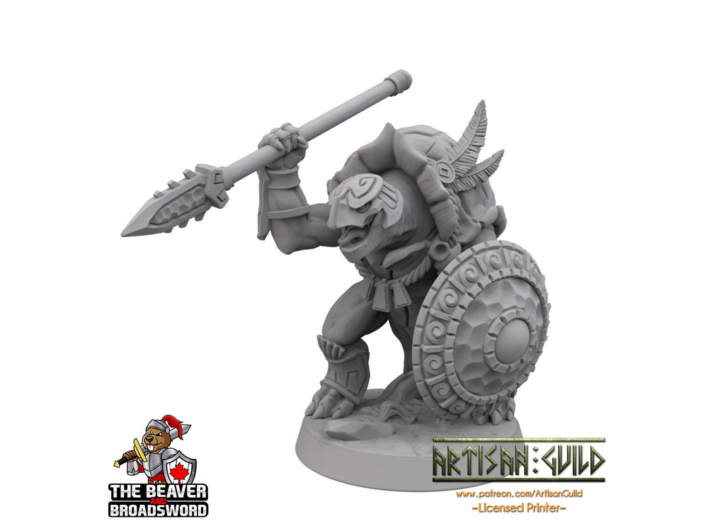 Miniature Guerrier Tortue avec Lance - Artisan Guild | DnD | Tortue | Barbare | Paladin | Pathfinder | Tortanien | TTRPG, Jeux de Guerre