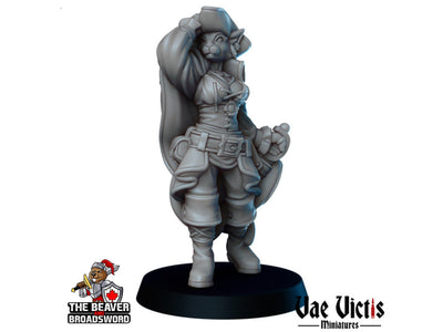 Miniature Capitaine Pirate Tabaxi DnD - Vae Victis | Marin | Félidé | Femme | PNJ | PJ | PNJ, Fantaisie, Pathfinder