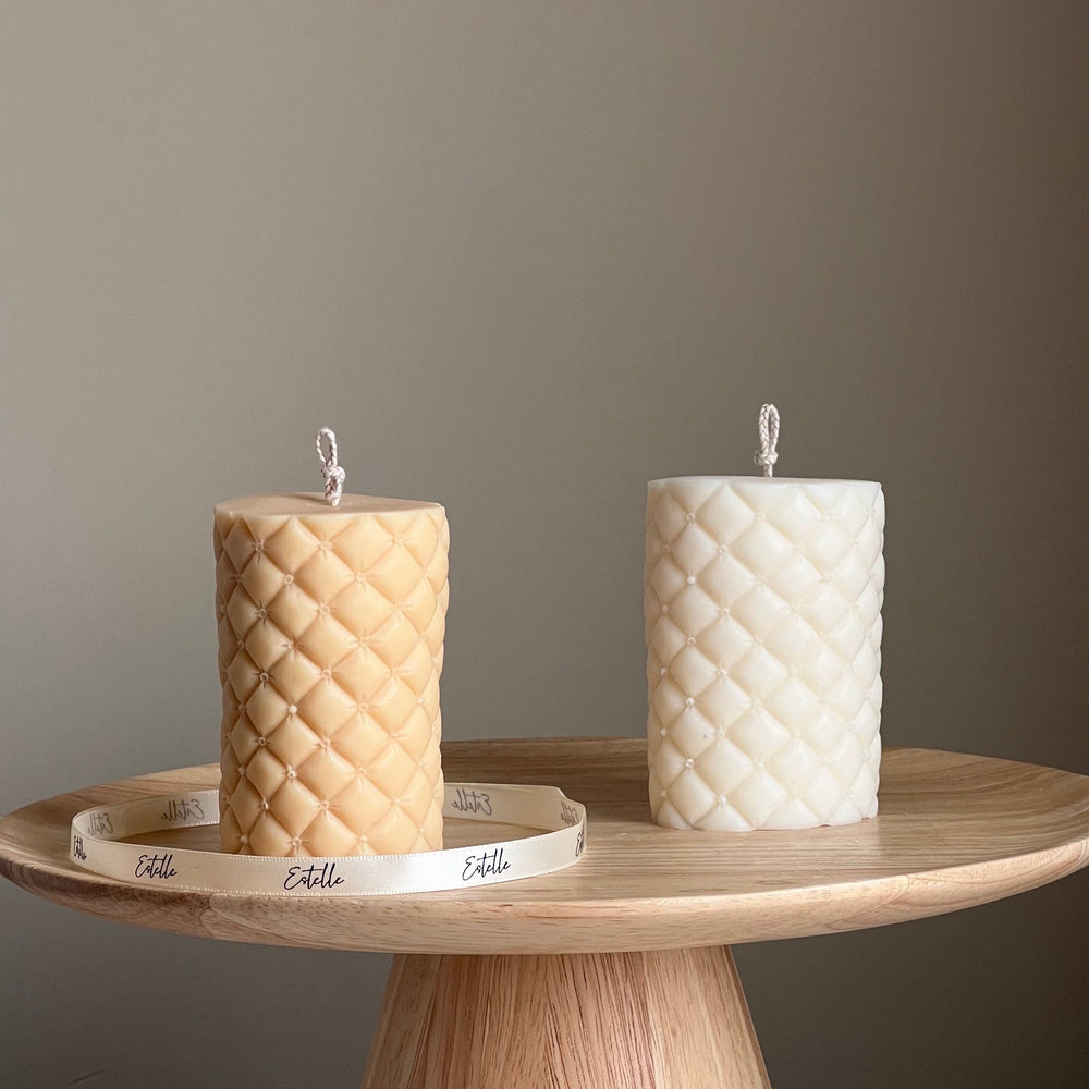 Sofa Wrinkle Soy Pillar Candle | Sculptural Home Decor