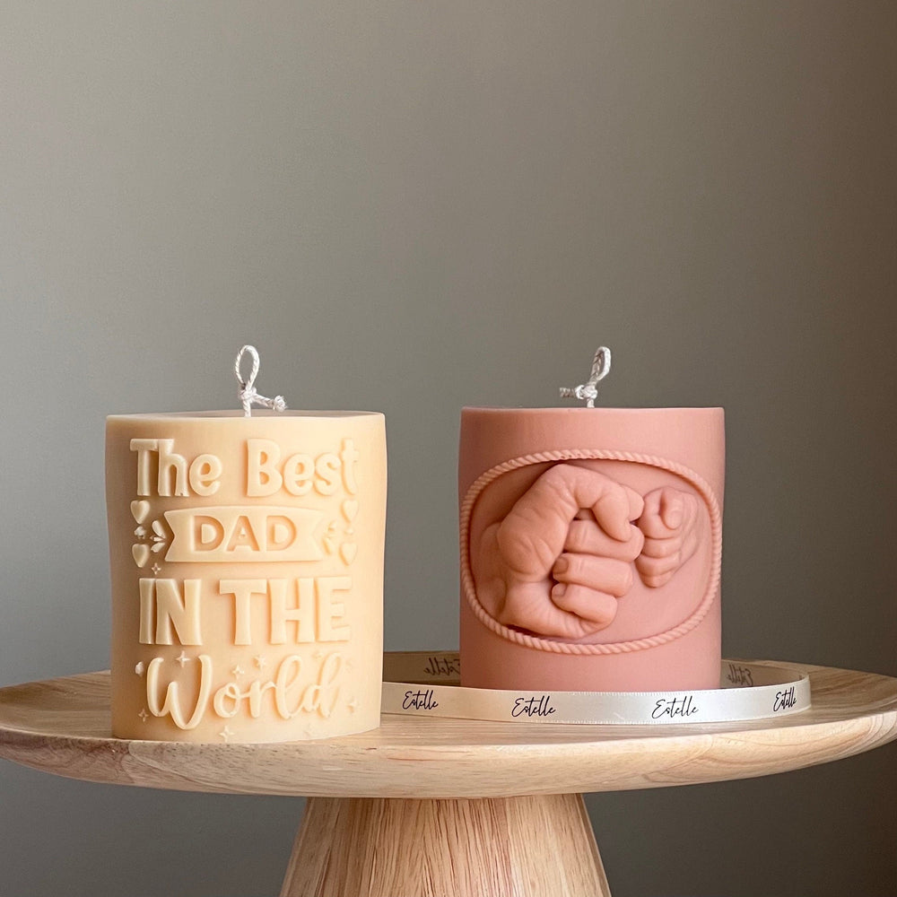 Bougie Pilier en Cire de Soja Dad | Sculpture, Cadeau Fête des Pères