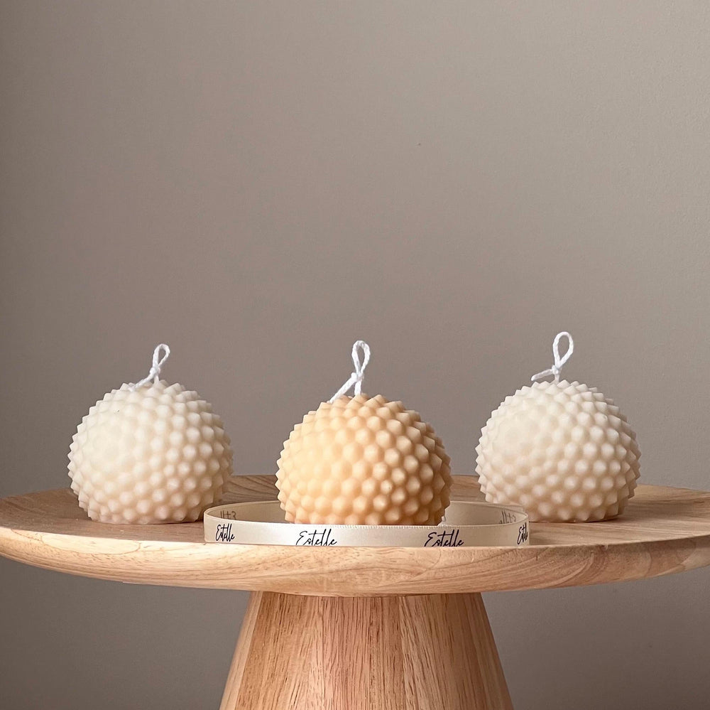 Dotted Soy Wax Ball Candle | Home Decor