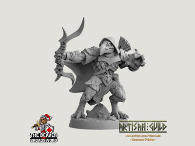 Gryphkin D Ranger, Kenku/Aarakocra premium DnD mini - High Quality Resin Printed 28mm 32mm Tabletop Miniature, Tough Durable Figurine