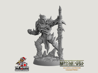 Scourgeland Survivor A dnd mini - Dungeons and Dragons | Male | Fighter | Barbarian | Human 5e Fantasy  Pathfinder 2e 5e Tabletop | Mini RPG