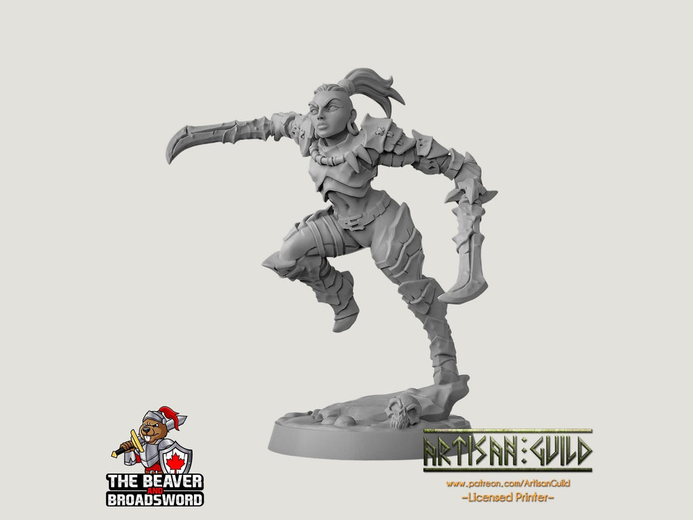 Scourgeland Survivor F dnd mini - Dungeons and Dragons | Female | Rogue | Barbarian| Human 5e Fantasy  Pathfinder 2e 5e Tabletop Mini RPG