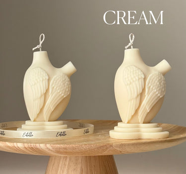 Heart With Wings Soy Candle: Hand-Poured Sculptural Art
