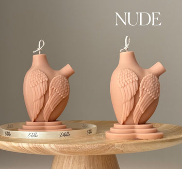 Heart With Wings Soy Candle: Hand-Poured Sculptural Art