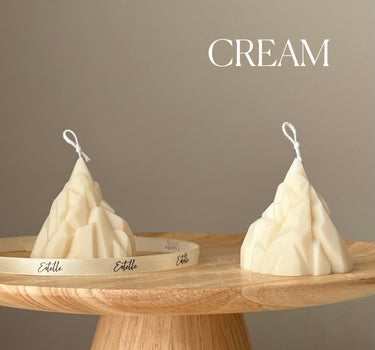 Hand Poured Soy Mountain Candle: Sculptural Home Decor
