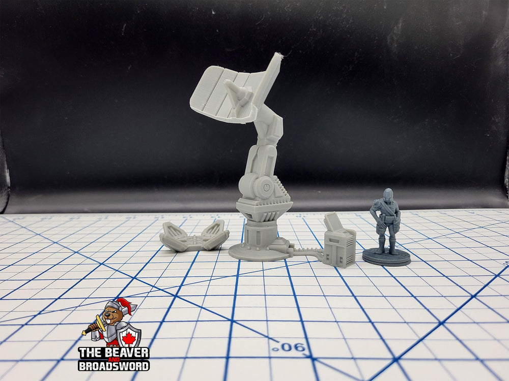 Scifi Comms Tower - EC3D , Infinity, Legion, Sci-fi, Cyberpunk, Starfinder, tabletop terrain, Sci-fi Scenery, Wargaming, Space, Radar