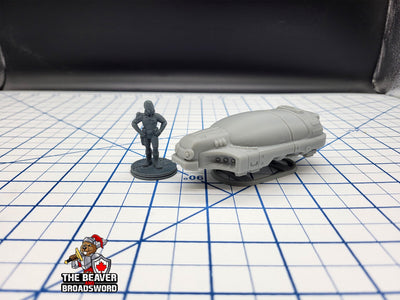 Taxi Volant Scifi - EC3D, Infinity, Legion, Cyberpunk, Starfinder, décor de table, décor Scifi, Wargaming, Véhicule, Voiture, Futuriste