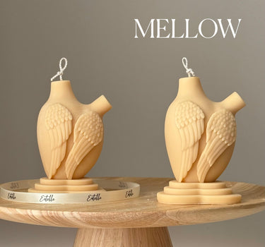 Heart With Wings Soy Candle: Hand-Poured Sculptural Art