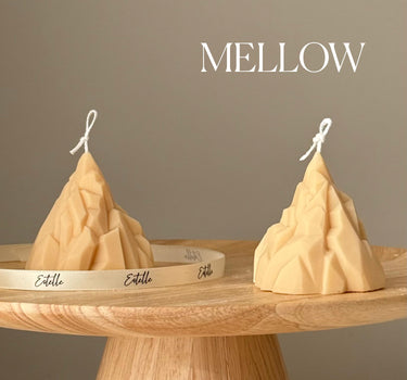 Hand Poured Soy Mountain Candle: Sculptural Home Decor