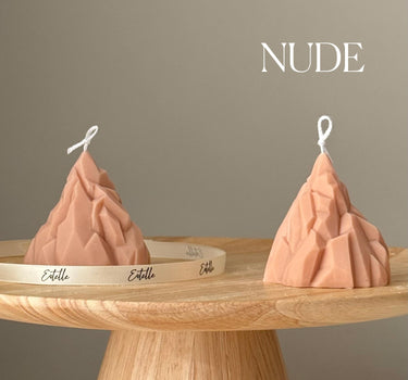 Hand Poured Soy Mountain Candle: Sculptural Home Decor