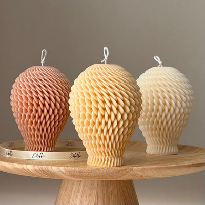 Geometric Soy Candle: Hand-Poured Sculptural Art