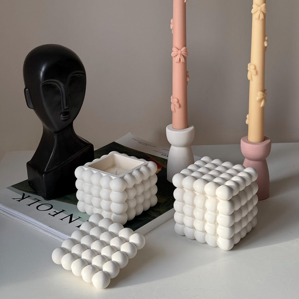 Bubble Jar Soy Wax Candle | Jesmonite Vessel, Handmade