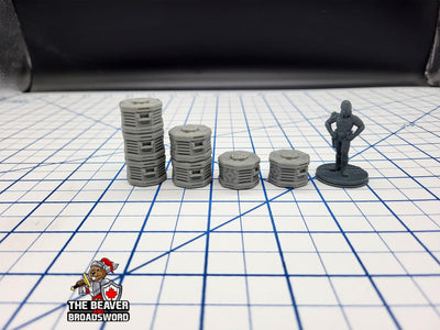Contenants de Cargaison Empilables Sci-fi - EC3D, Infinity, Legion, Cyberpunk, Starfinder, terrain de table, décor Sci-fi, Wargaming, Hangar Spatial