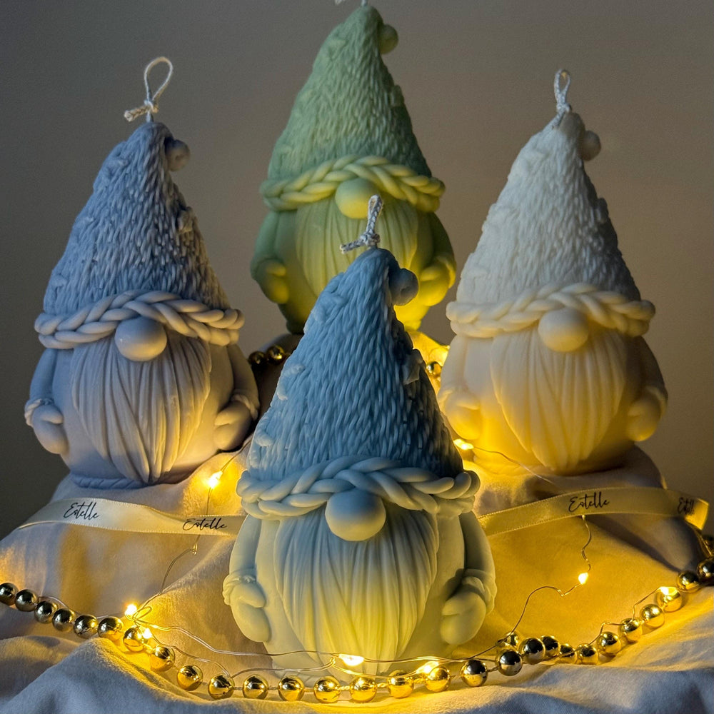 Christmas Gnome Candle: Hand-Poured Soy Wax Festive Decor