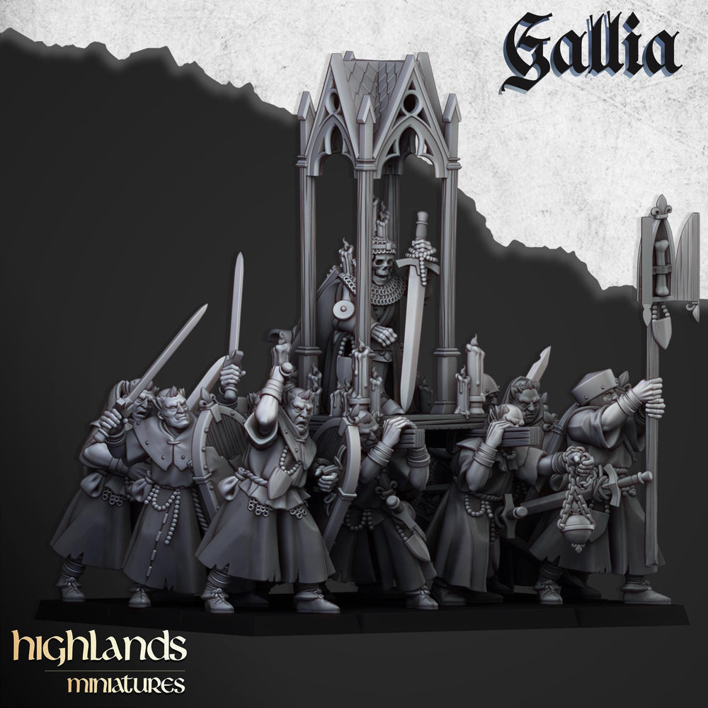 Grail Pilgrims Miniature Set - 28/32mm Scale Premium Resin Models for Wargaming and ttRPG, DnD, Human, Gallia, Durable, High Quality, Grail