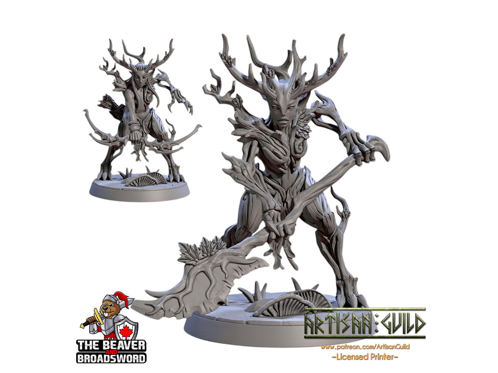 Barkwraith Spriggan C, Fighter, Monster, Fey, Ranger, DnD, Elven- High Quality Resin Printed 28mm 32mm Tabletop Miniature, Tough Figurine