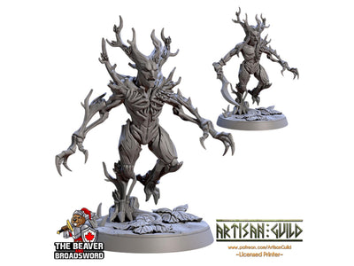 Barkwraith Spriggan E, Guerrier, Monstre, Fée, Dryade, DnD, Elfe - Miniature de haute qualité imprimée en résine 28mm 32mm pour jeux de table, Figurine résistante