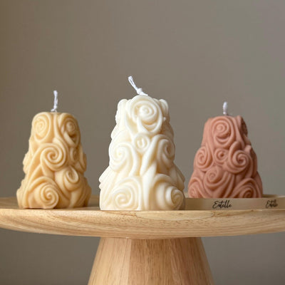 Handmade Roses Soy Candle | Sculptural Home Decor, Wedding Favor