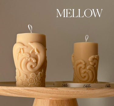 Dolphin Pillar Candle: Handmade Soy Wax Home Decor