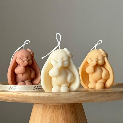 Tiny Bunny Soy Candle: Handmade Easter Decor