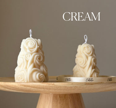 Handmade Roses Soy Candle | Sculptural Home Decor, Wedding Favor