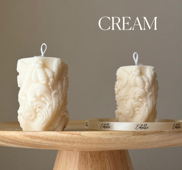 Bees Soy Pillar Candle: Handmade Home Decor Gift