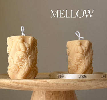 Bees Soy Pillar Candle: Handmade Home Decor Gift