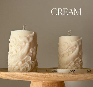 Fishtail Soy Pillar Candle: Handmade Home Decor