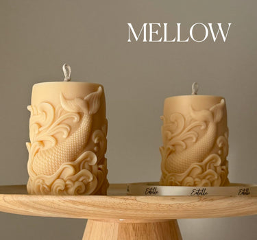 Fishtail Soy Pillar Candle: Handmade Home Decor
