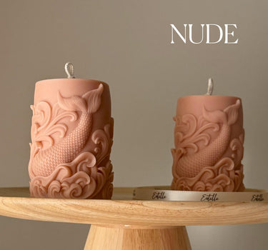 Fishtail Soy Pillar Candle: Handmade Home Decor