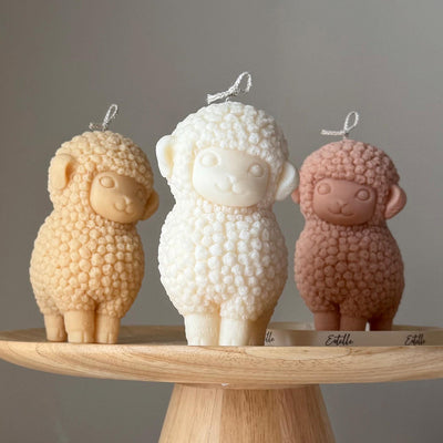 Handmade Sheep Soy Candle | Nursery Decor
