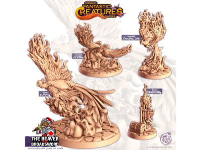 Phoenix | Figurine DnD, Résine Premium, Durable et Robuste pour vos JDR et Jeux de Guerre ! 32mm, 28mm, Bête, Fée, Compagnon