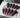 Black and Pink Skinny French - Embossed Tips
