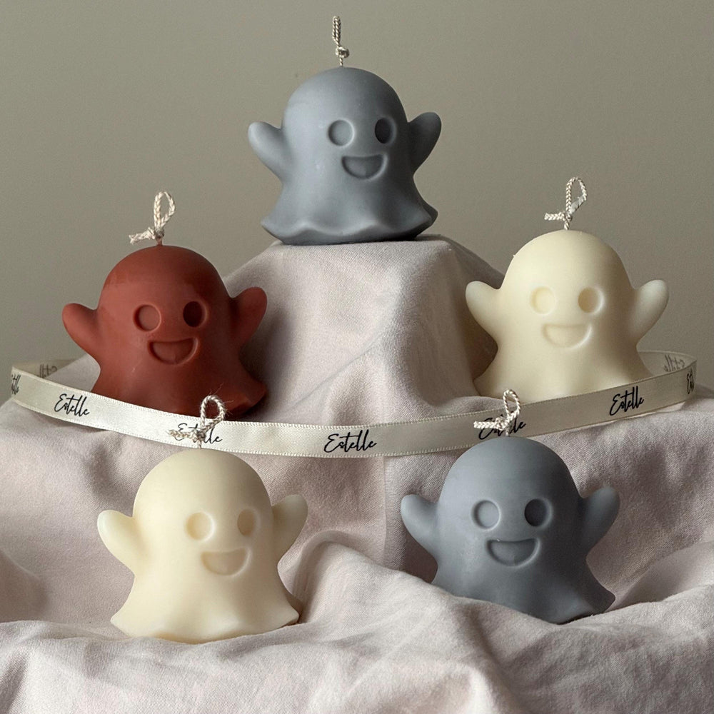 Handmade Ghost Soy Wax Candle | Halloween Decor