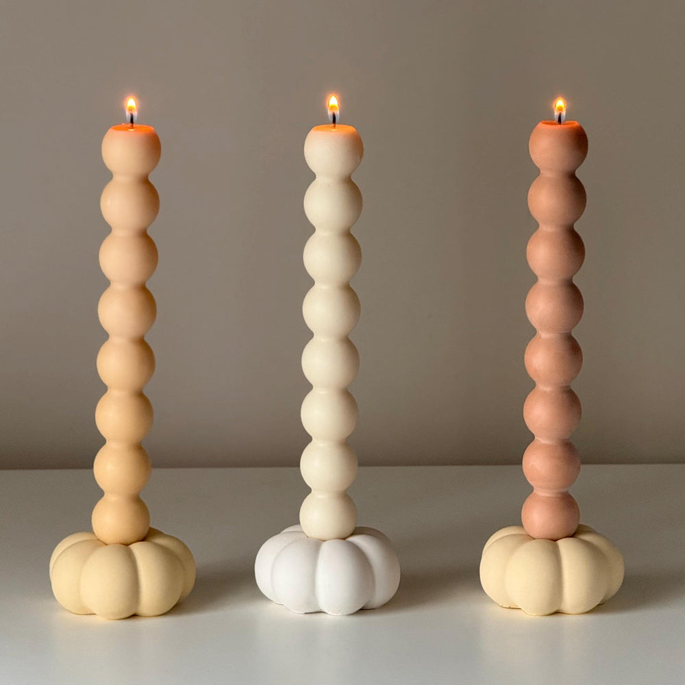 Flower Candlestick Holder: Jesmonite Table Decor