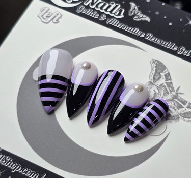 Twisted Stripes Press On Nails