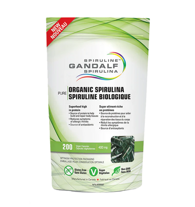 Organic Spirulina 400mg Vegetable Capsules