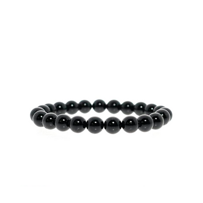 Bracelet de perles de tourmaline noire
