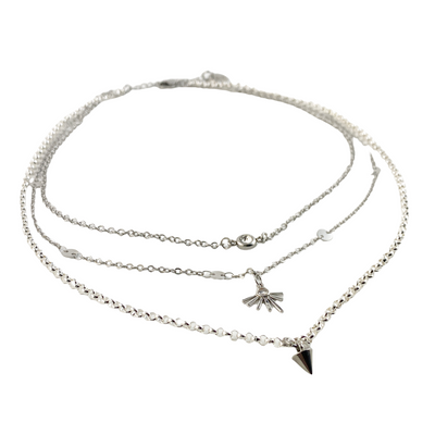 Silver Sunburst Necklace
